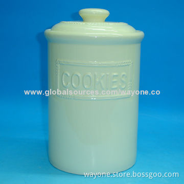 Ceramic cookie jar, Keep your biscuits fresh, food safe, easy take care, for tea/coffee storage